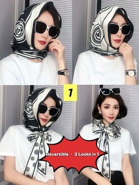 Pollen-Protective Satin Scarf Hood – Elegant, Versatile & Sun-Blocking